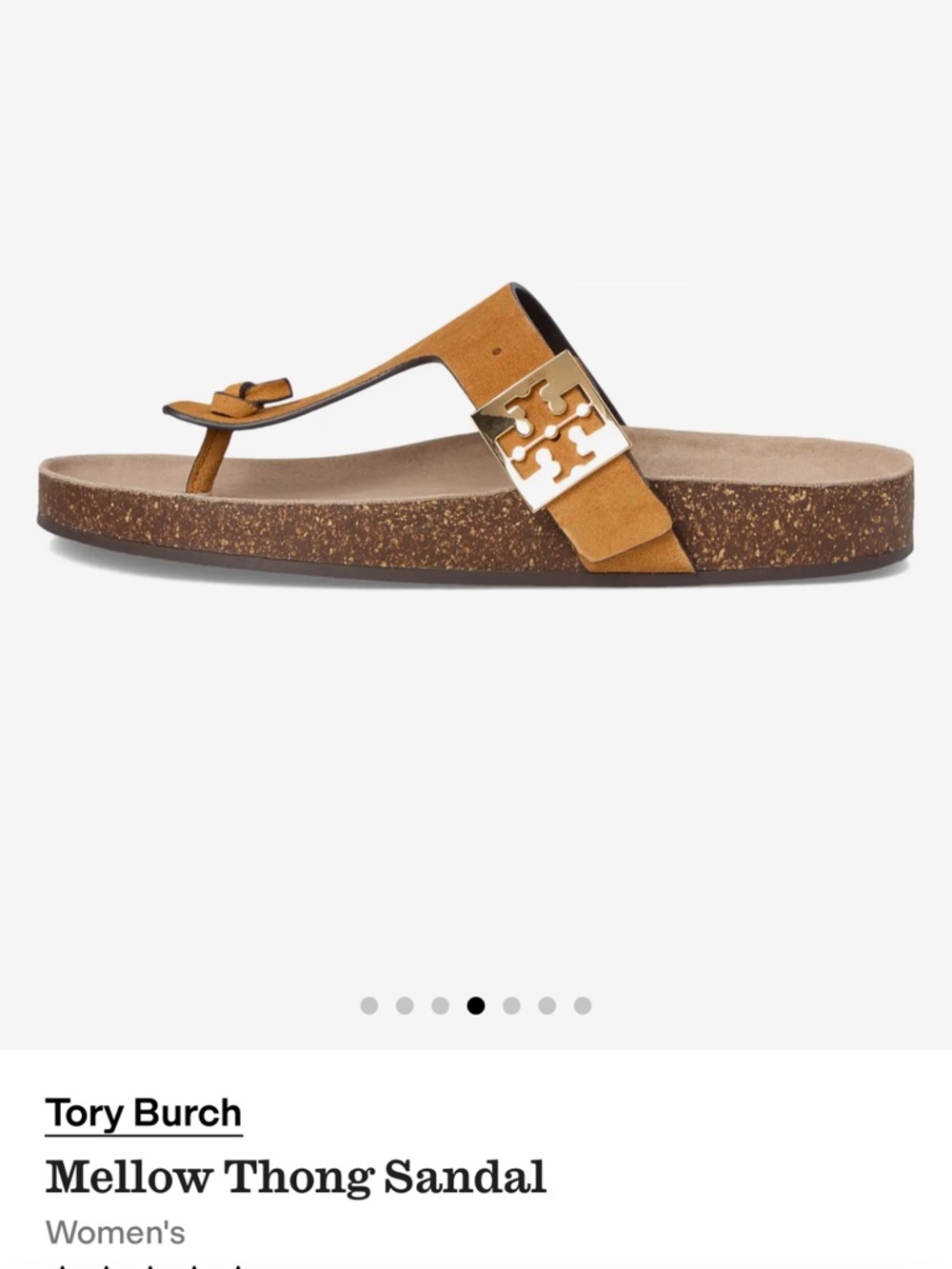 NIB ~ TORY BURCH MELLOW SUEDE THONG SANDALS sz 9.5 - Picture 10 of 12
